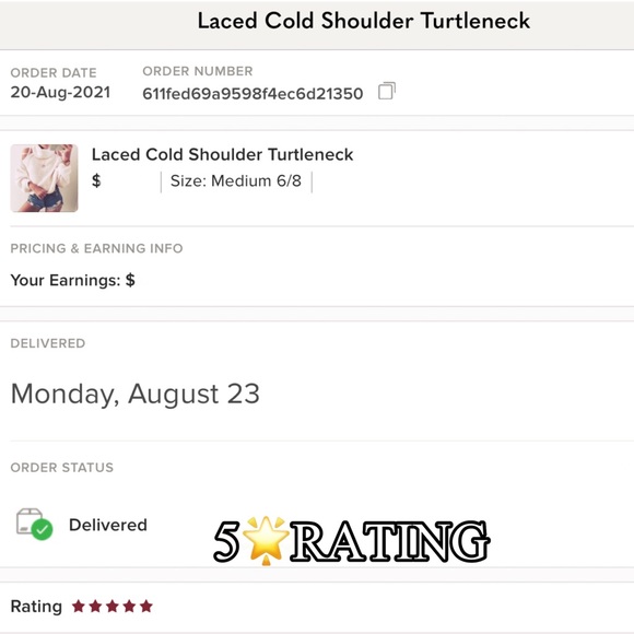 RELISTED SIZE LARGE AVAILABLE Laced Cold Shoulder Turtleneck - Picture 4 of 7